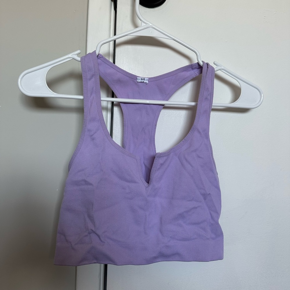 Purple Athletic Crop